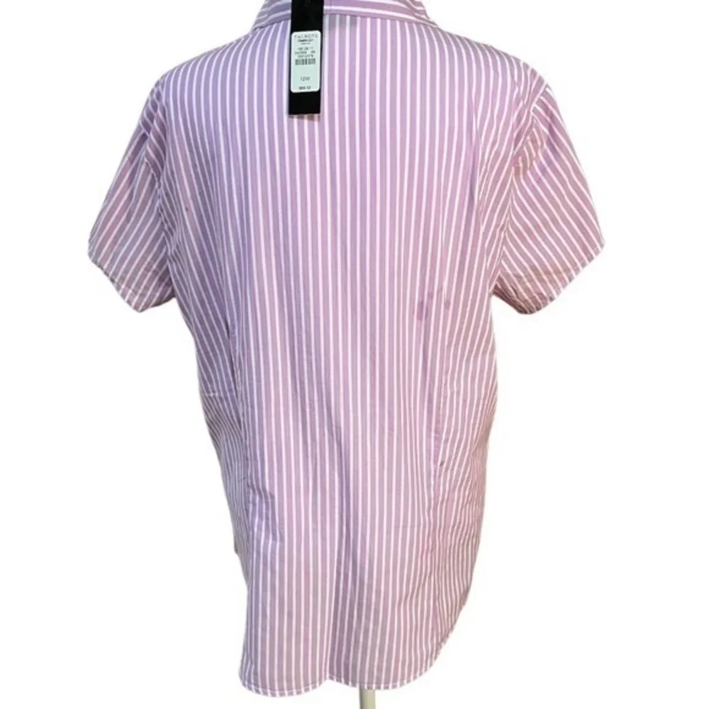 NWT Talbots Women Lavender Striped Blouse